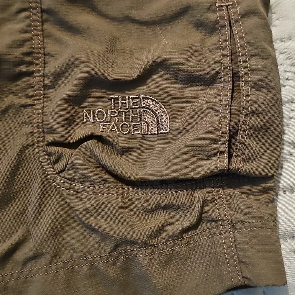 The North Face Olive Green Cargo Shorts  with Elastic Waistband
